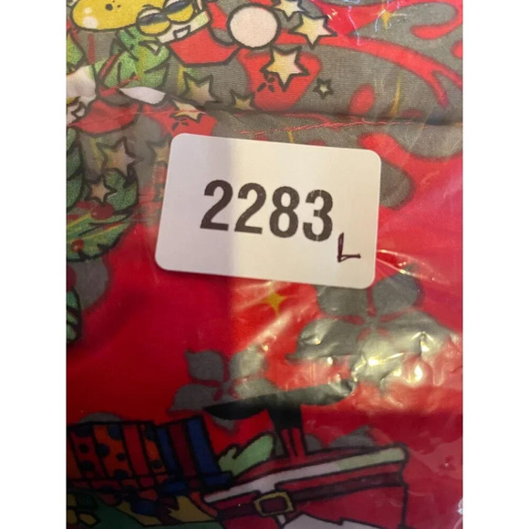 SSLR Boys Hawaiian Christmas Santa Surf Red Shirt Button Down Short Sleeve Large - Picture 7 of 7